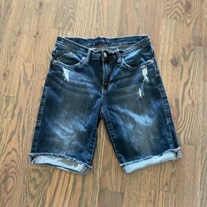 Distressed Denim Shorts